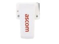 Standard clip D63 Ascom logo, White