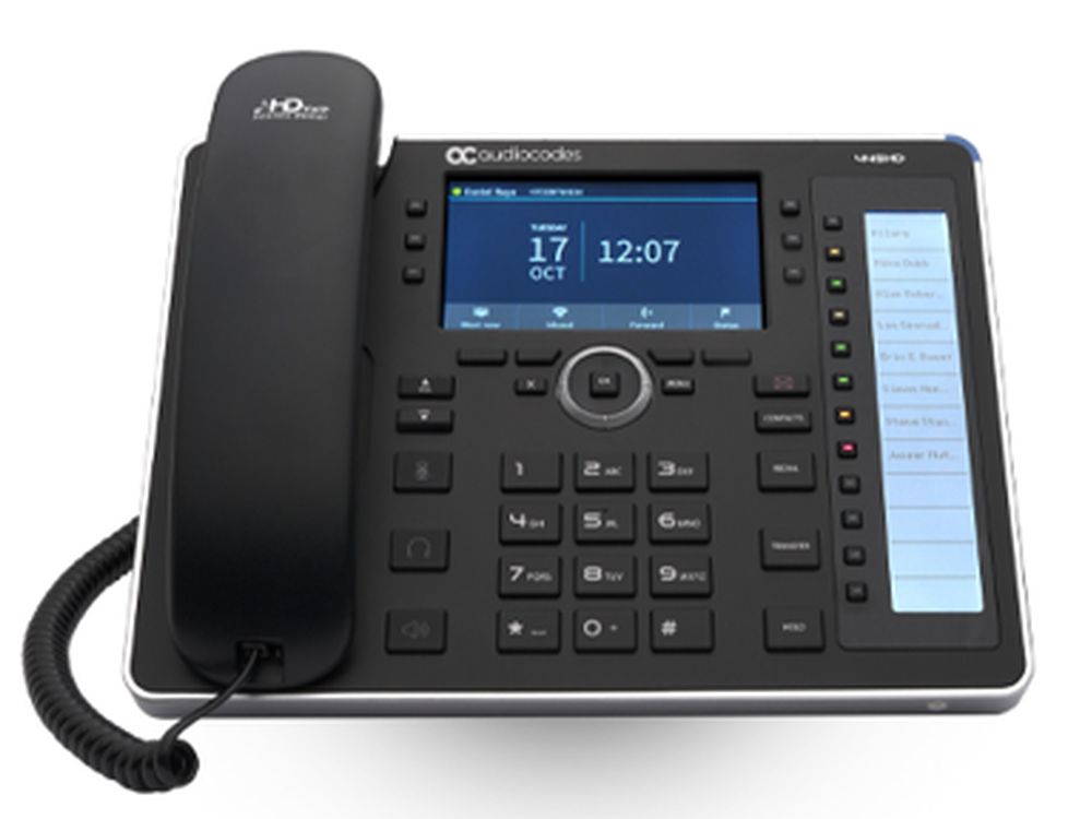 445HD IP-Phone PoE GbE black with integrated BT and Dual Band Wi-Fi