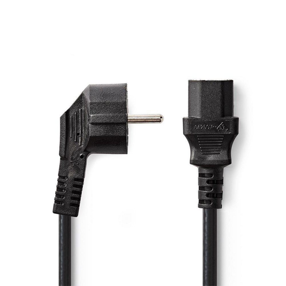 Nedis CEGT10000BK20 | Elektriciteitssnoer | 2 Meter | IEC 320 C13 Stekker | Zwart