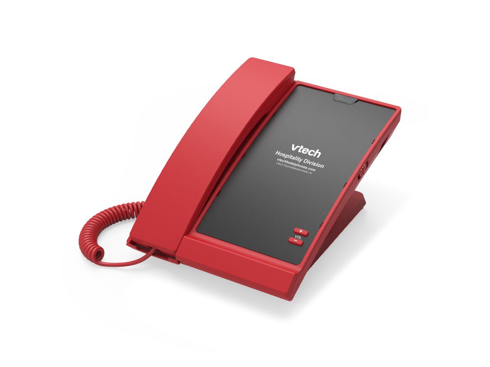 A2100 Red 1-Line Contemporary Analog Lobby Phone