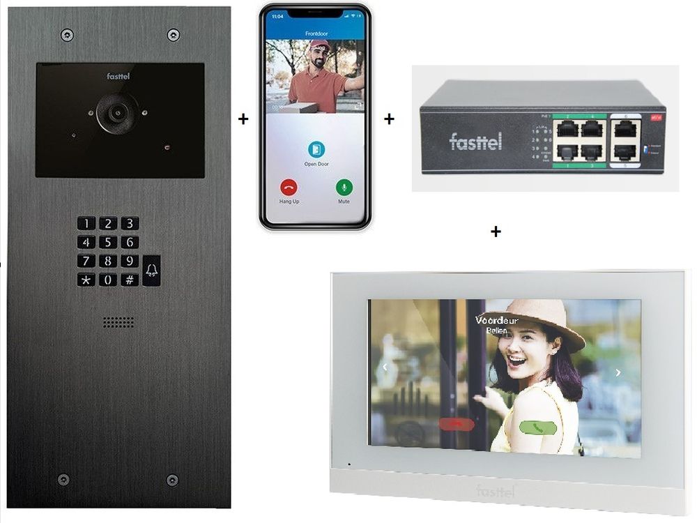 Videokit Doorphone Entry+keypad 4 Apps/FT600W FT600SW 348X155