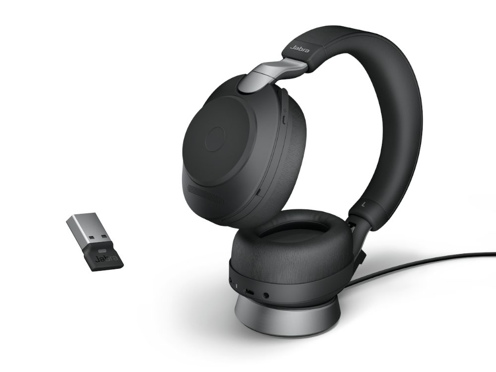 Jabra Evolve2 85 Link380a UC Stereo Stand Black