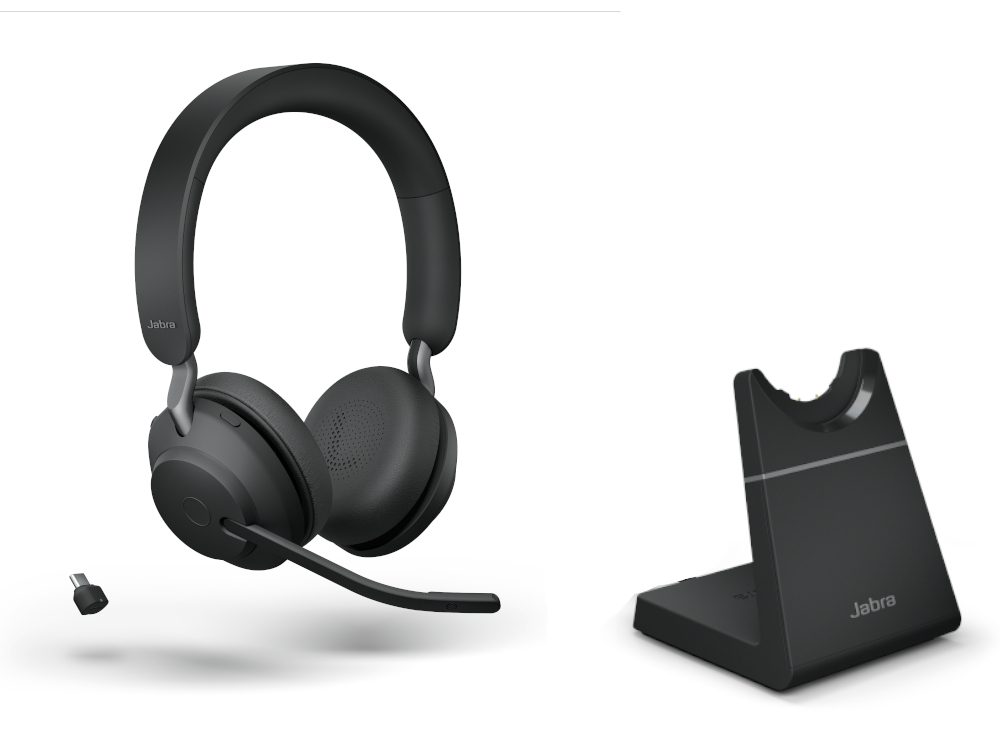Jabra Evolve2 65 Link380c MS Stereo + Stand Black