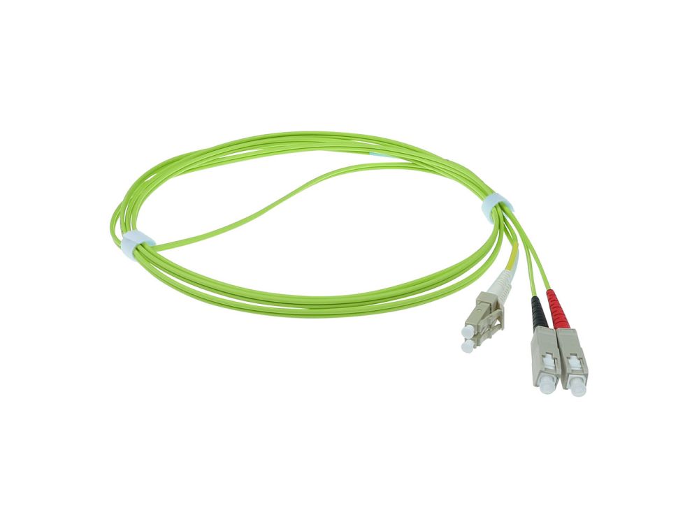 LSZH Multimode 50/125 OM5 glasvezel patchkabel 2m duplex met LC en SC connectoren