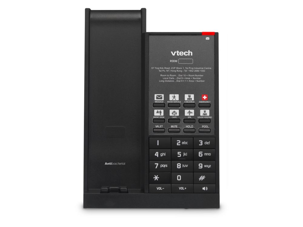 NG-S3211W Matte Black (4 Keys) WiFi 1-Line SIP Corded Phone, 4 programmable Keys