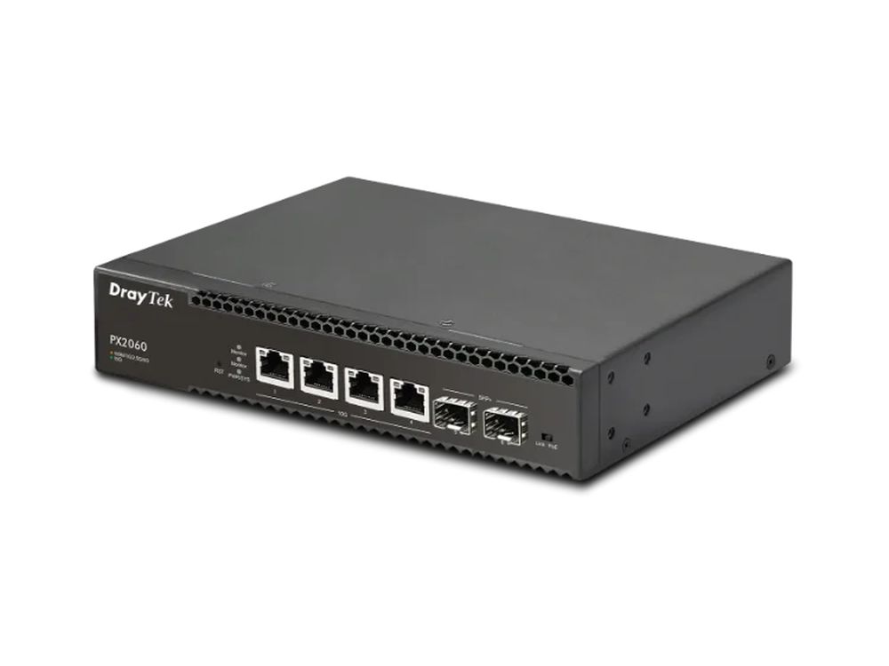 VigorSwitch PX2060 4 poorts 10 Gigabit PoE 10G SFP+, Layer2+ managed switch