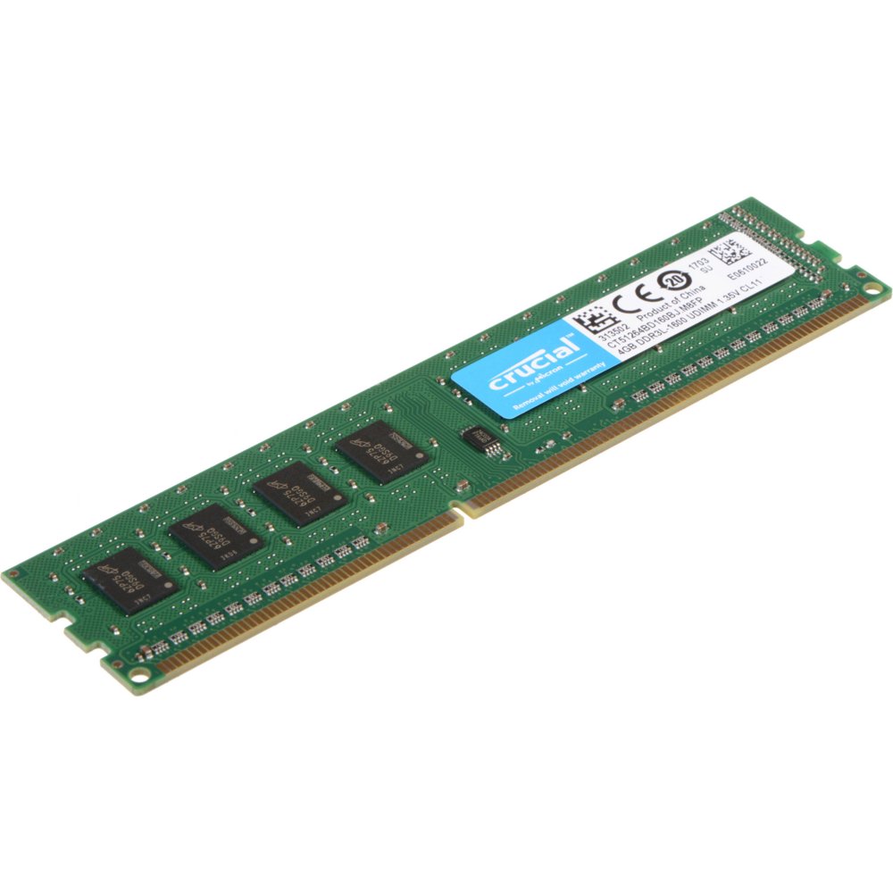 Crucial | 1x4GB DDR3 | 1600MHz | DIMM | CL11 | Geheugenmodule | RAM