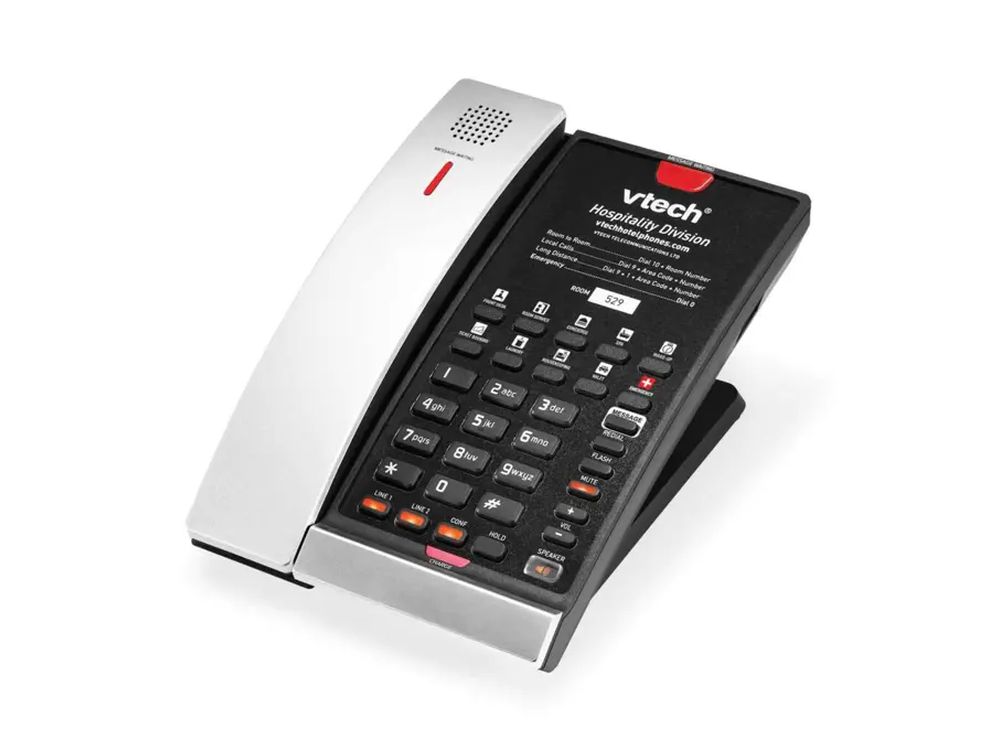 CTM-S2422 Sliver Black (5 Keys) 2-Line  SIP Cordless Phone, 5 Programmable Keys