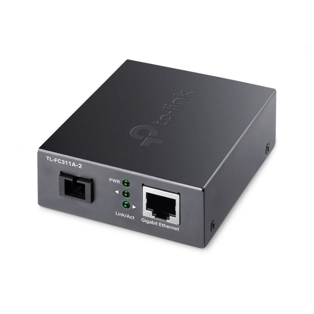 TP-Link TL-FC311A-2 | Gigabit Media Converter | 1000 Mbit/s | Single-mode | Zwart