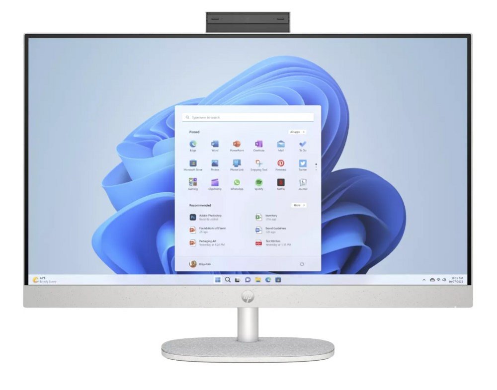 HP All-in-One 27-cr0108ng | 27" Full HD IPS | Intel Core i3-N300 | 8GB RAM | 512GB SSD | Windows 11 Home | Zonder Toetsenbord en Muis