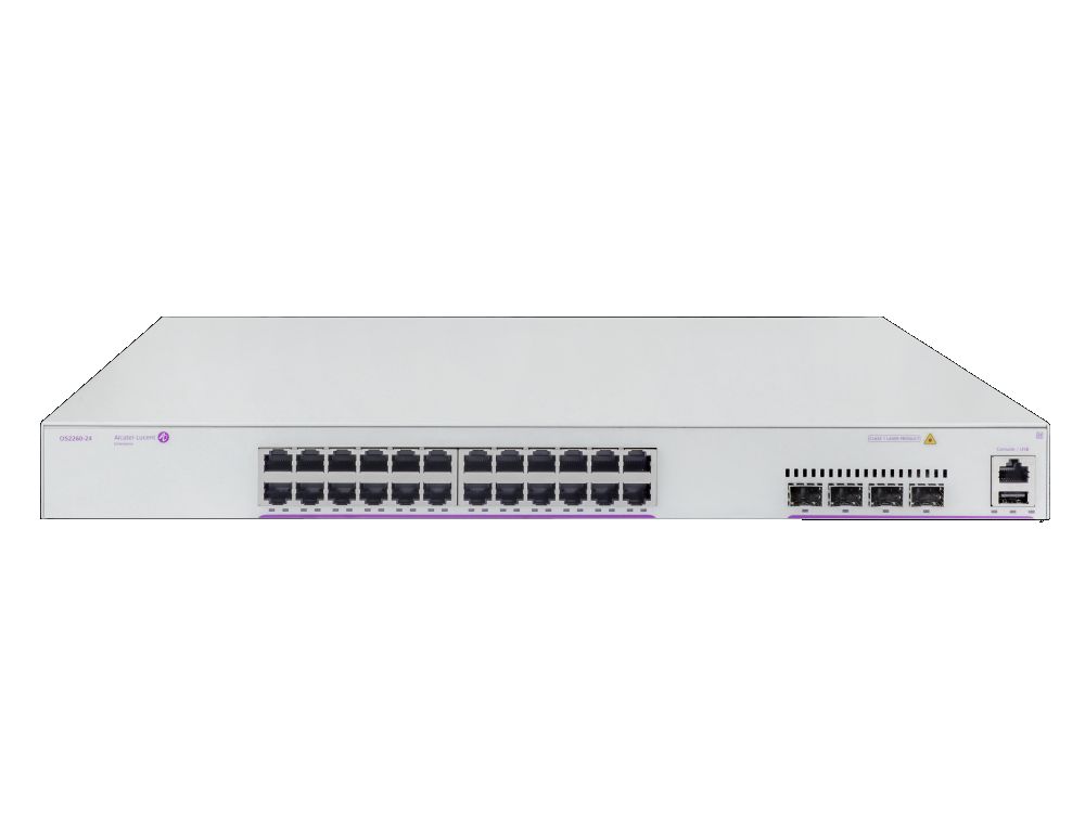 OS2260-24, 24 * RJ45 ports 1G, 4 * 1G SFP uplink, Internal PSU, Fan-Less