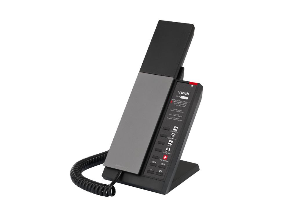 ANALOG NG-A3212 SET Gunmetal & Black 10 SD KEYS   1-Line Analog Corded Phone,  10 Programmable Keys