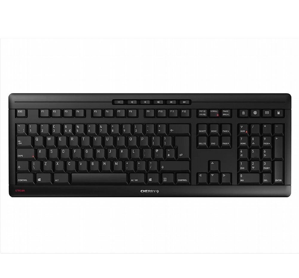CHERRY Stream Wireless | RF en USB | QWERTY US International | Zwart