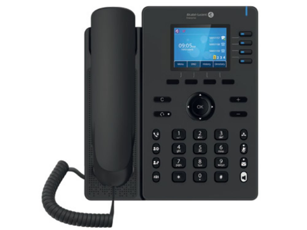 ALE-3 Dual Port Gigabit Ethernet Basic SIP DeskPho SIP DeskPhone, 2.8 inch 320x240 color display