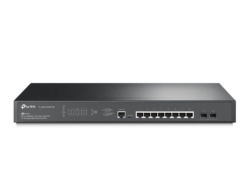 Omada - JetStream 8-Port 2.5GBASE-T + 2-Port 10G EL2+ Managed Switch with 8-Port PoE+