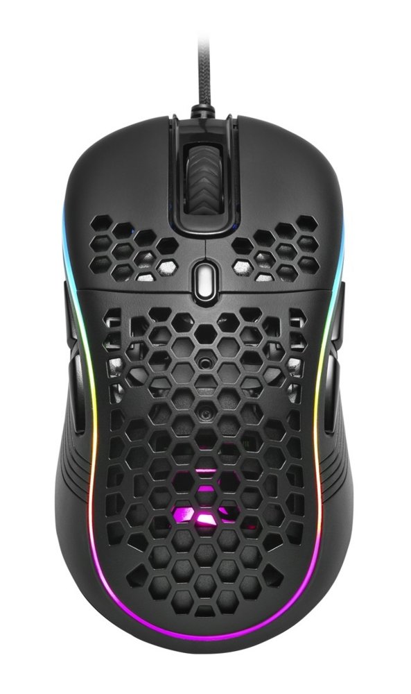Sharkoon Light² S | Bekabelde Gaming Muis | Links- en Rechtshandig | USB-A | 6200 DPI | Zwart