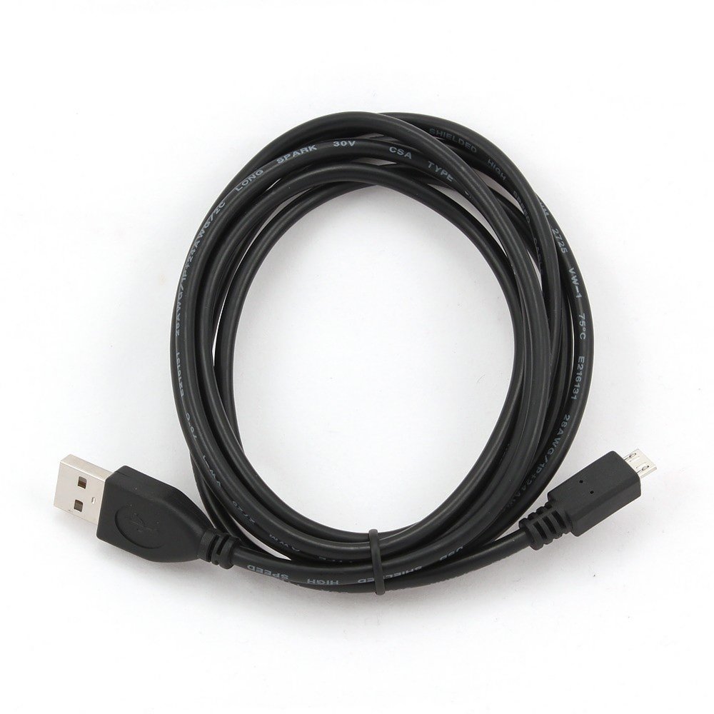 Gembird CCP-MUSB2-AMBM-1M | USB 2.0 | USB-A naar Micro-USB-B | 1m | Zwart
