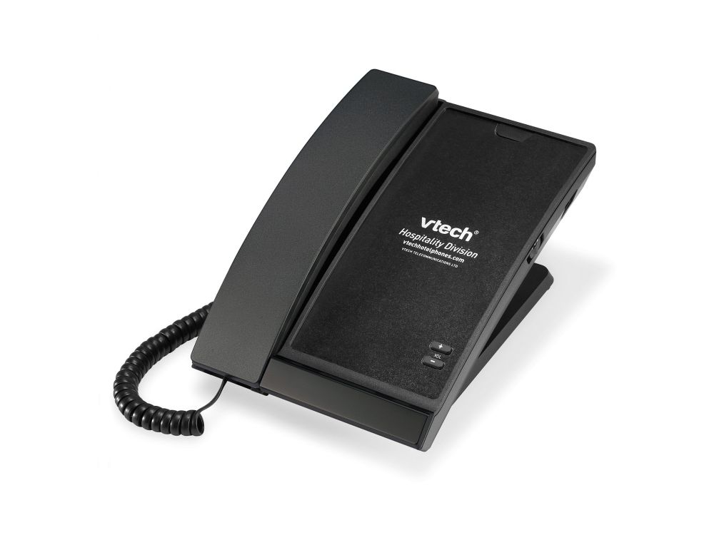 A2100 Matte Black 1-Line Contemporary Analog Lobby Phone