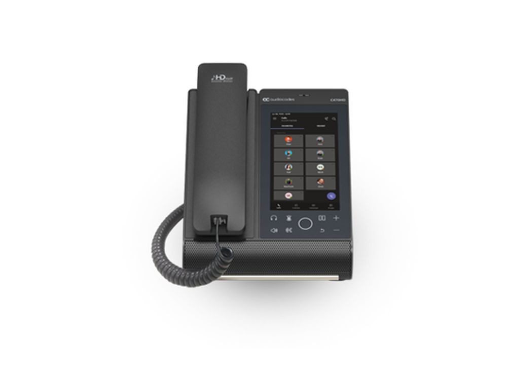 Teams C470HD Total Touch IP-Phone PoE GbE black with Integrated BT and Dual Band WiFI, 2 Ethernet