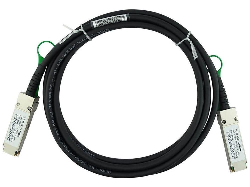 OS6865 QSFP+ direct attached stacking copper cab le for U28x model, 1m