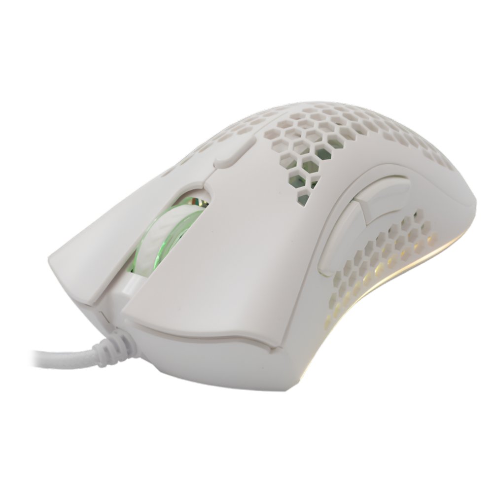 Baracuda CORAL RGB | Bedrade Gaming Muis | USB-A | 12800 DPI | Wit