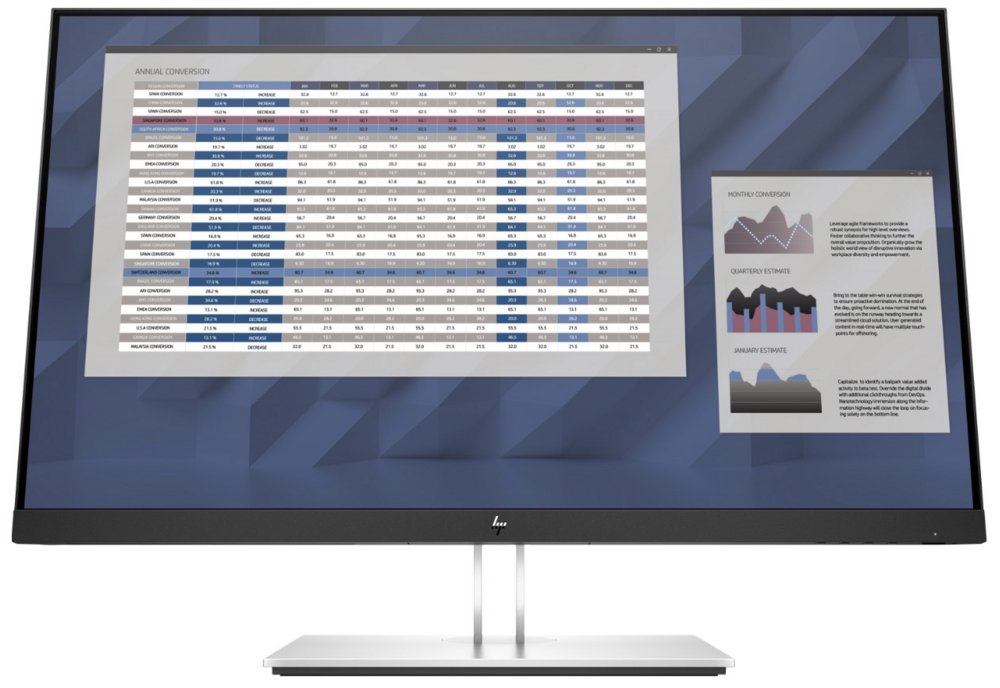 HP E-Series E27 G4 27" | 1920x1080 IPS | 60Hz | Full HD Monitor | Zwart