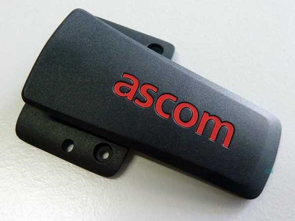 Standaard clip met Ascom logo voor i63 en d63  (zwart)