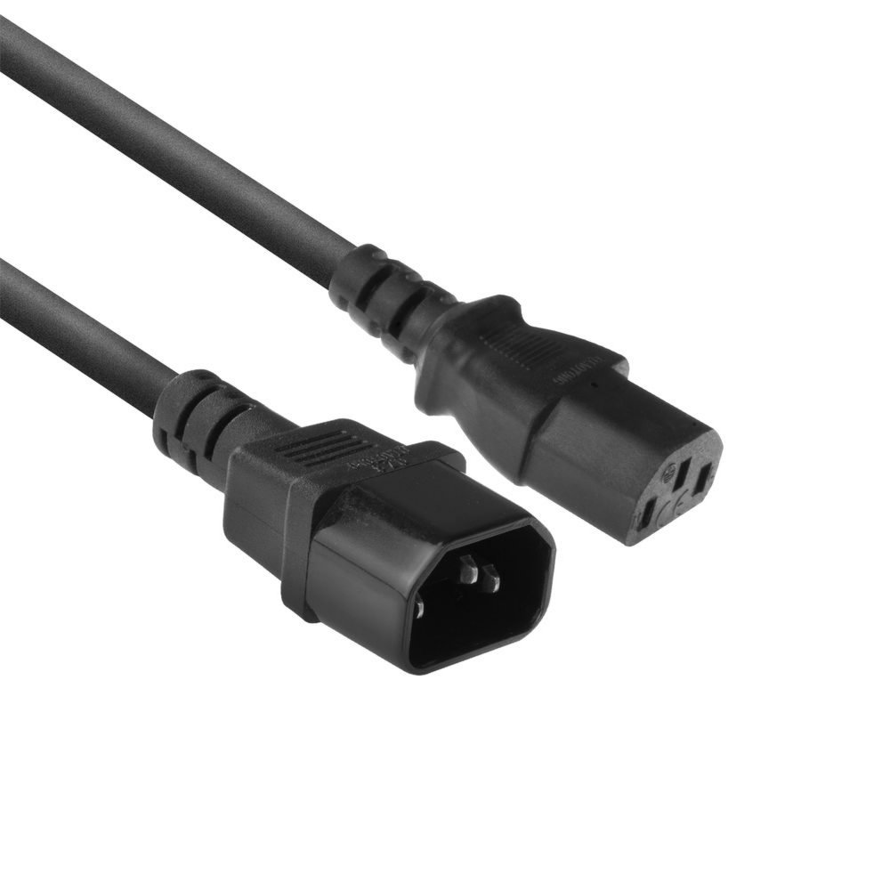 ACT AC3315 | 1,8 m Stroomsnoer | C13 naar C14 Stekker | Zwart | Voor PDU's