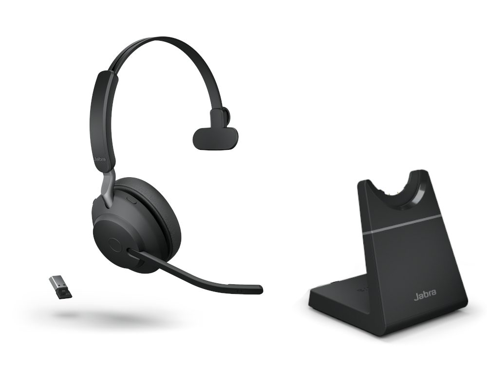 Jabra Evolve2 65 Link380a MS Mono Stand Black