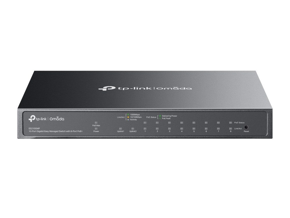 Omada 10-Port Gigabit Easy Managed Switch with 8-Port PoE+