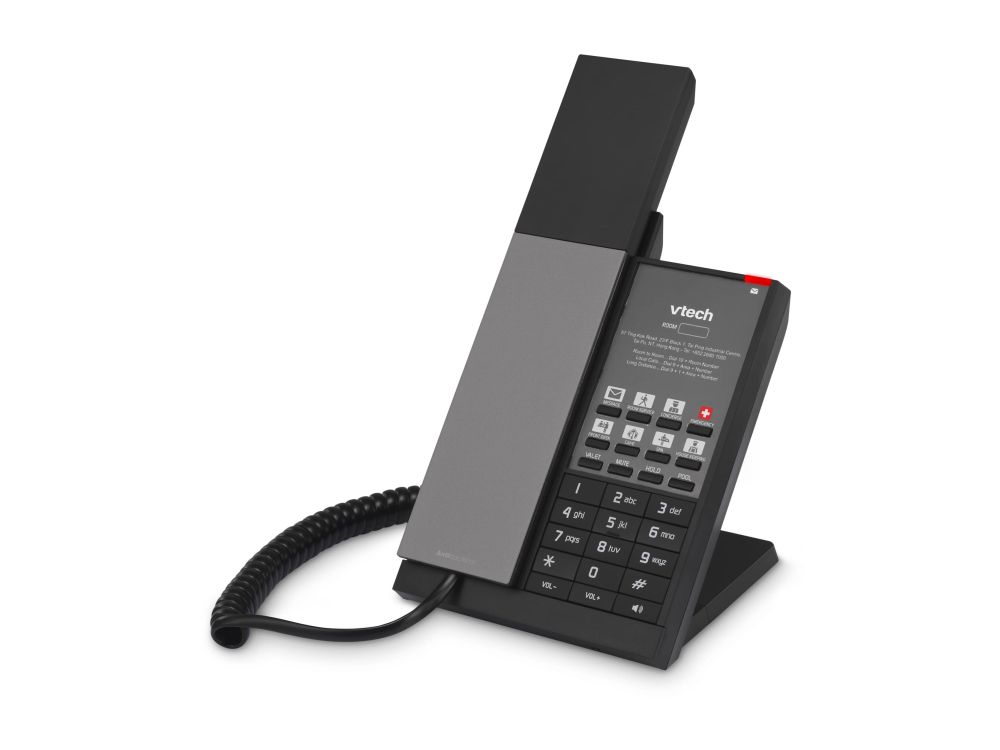 NG-S3211 Gunmetal & Black (10 Keys) 1-Line SIP Corded Phone, 10 programmable Keys