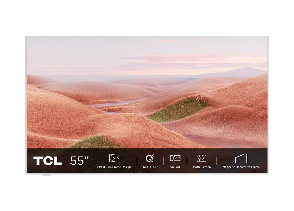 TCL NXTFRAME 55A300W | 55" 4K Ultra HD QLED Smart TV | Google TV | Dolby Vision | 120Hz | Slim Design