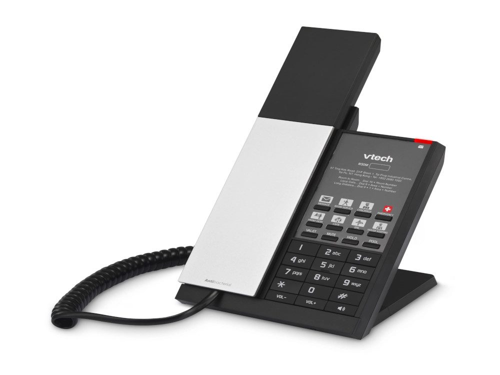 NG-S3211W Silver Black (6 Keys) WiFi 1-Line SIP Corded Phone, 6 programmable Keys