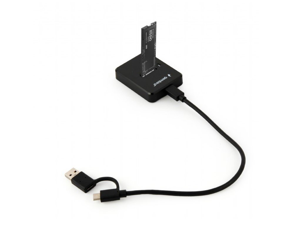 Gembird DD-U3M2 | M.2 SATA & NVMe SSD Docking Station | USB 3.2 Gen 1 Type-C