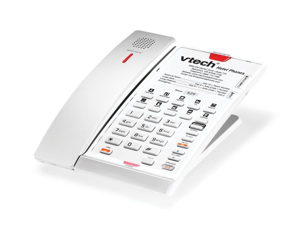 CTM-S2411-X Silver & Pearl (5 Keys) SIP Cordless Hotel Telephone, 5 programmable Keys