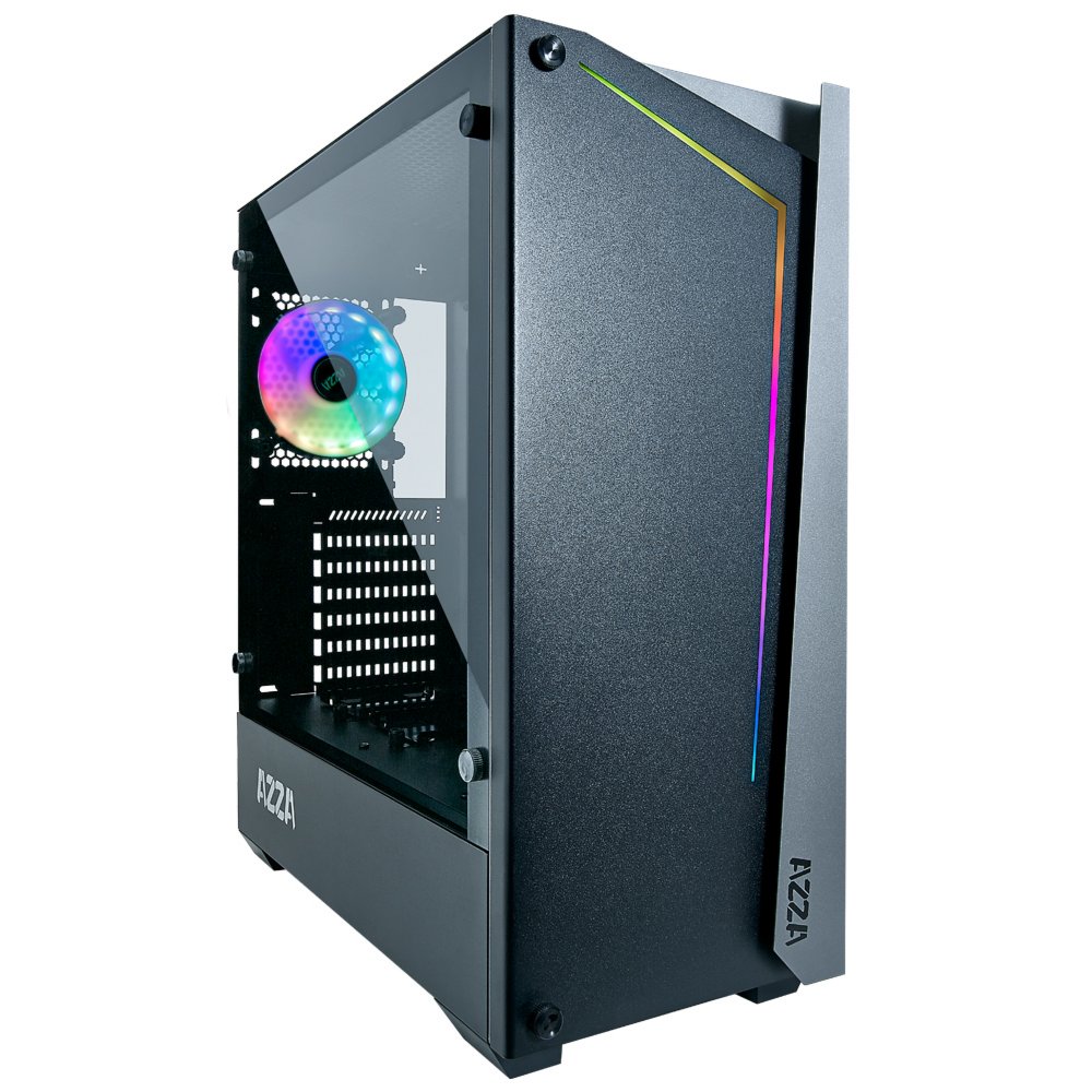 Azza Apollo 430 RGB | Midi Tower Case | Zwart