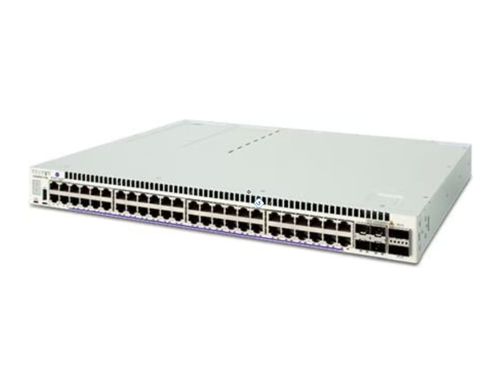 OS6860E-P48 GigE L3 chassis with 48 POE+ 10/100/ 1000 RJ-45, 4 fixed SFP+ 1G/10G)