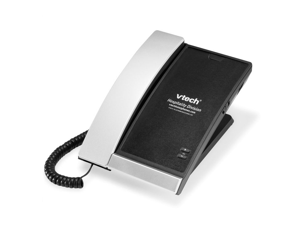 A2100 Silver & Black 1-Line Contemporary Analog Lobby Phone