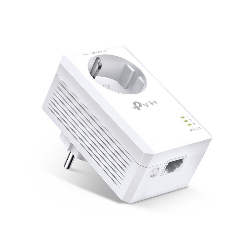 TP-Link TL-PA7017P KIT | Powerline Adapter | 1000 Mbps | Gigabit Ethernet | Met Stopcontact | Wit