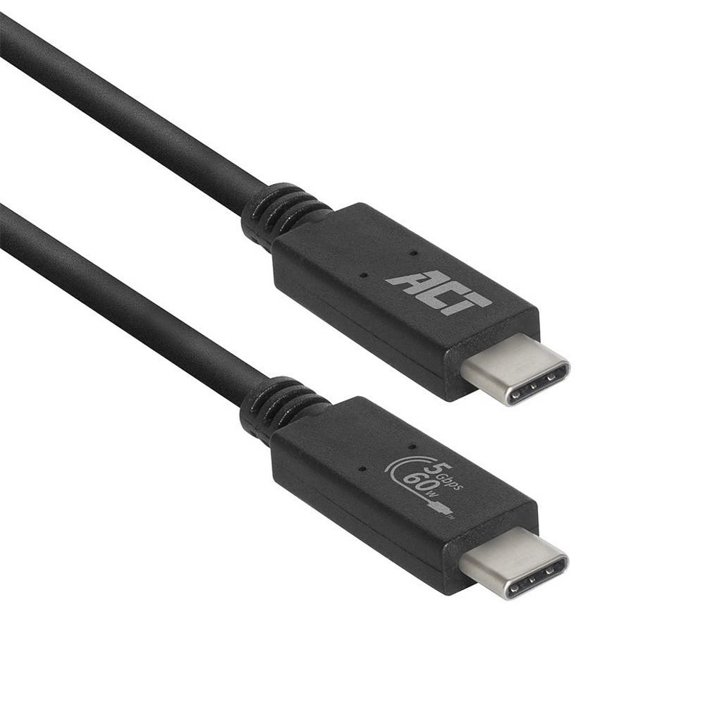 ACT AC7402 | USB 3.2 Gen 1 Kabel | USB-C naar USB-C | 2m | Zwart
