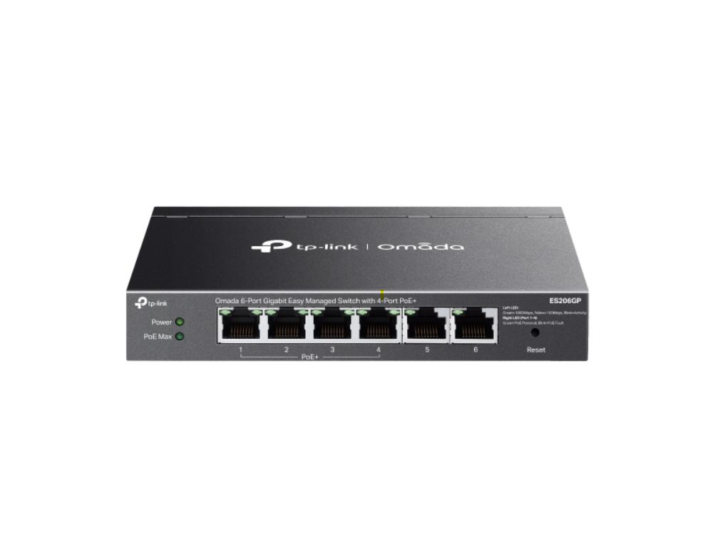 Omada 6-Port Gigabit Easy Managed Switch 4-Port PoE+ 6 x 10/100/1000Mbps RJ45