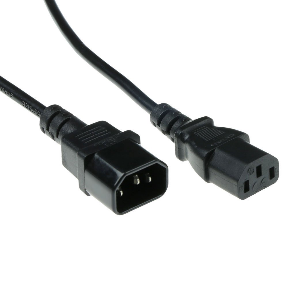 ACT 230V Aansluitkabel | C13 naar C14 | 1,8 m | Zwart | Stroomsnoer voor Apparatuur & UPS