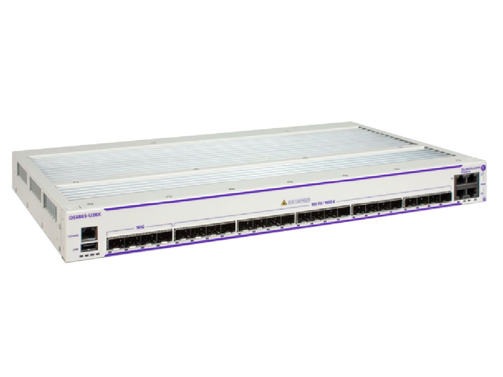 OS6865-U28X Hardened Gigabit Ethernet L3 1RU cha ssis.20 100/1000 BaseX SFP, 4 SF
