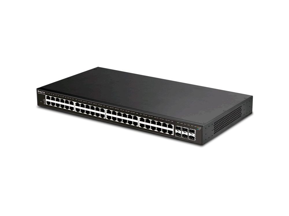 VigorSwitch P2540x 48 poorts Gigabit PoE + 6 10G  SFP+ poorten