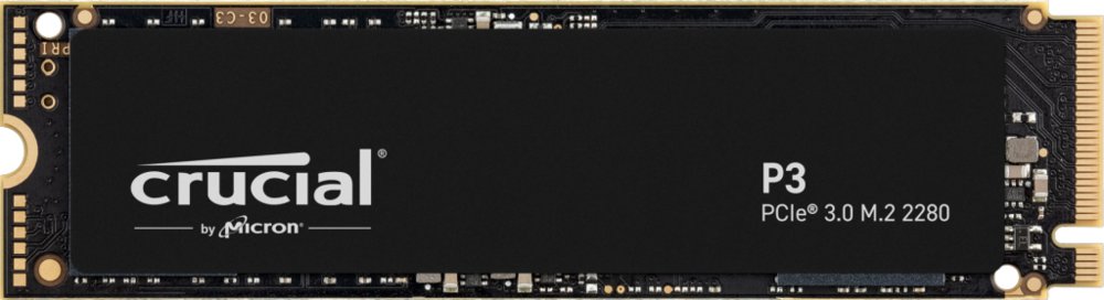 Crucial P3 | 500GB NVMe SSD | M.2 Gen3 | 3.500MB/s Lezen | 1.900MB/s Schrijven
