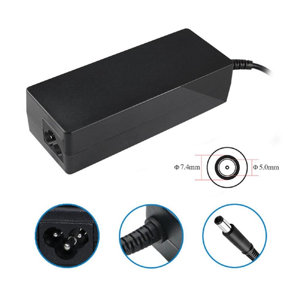 Voor Dell 90W Notebookadapter | 19.5V | Center pin | Zwart