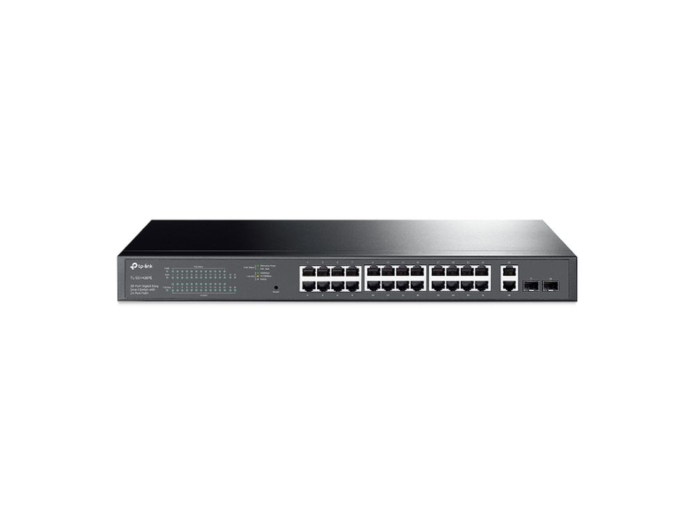 28-Port Gigabit Easy Smart Switch with 24-Port PoE +